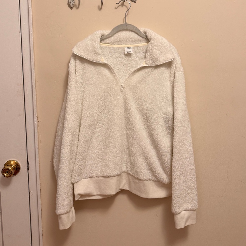 Athletic Works White Fleece Jacket